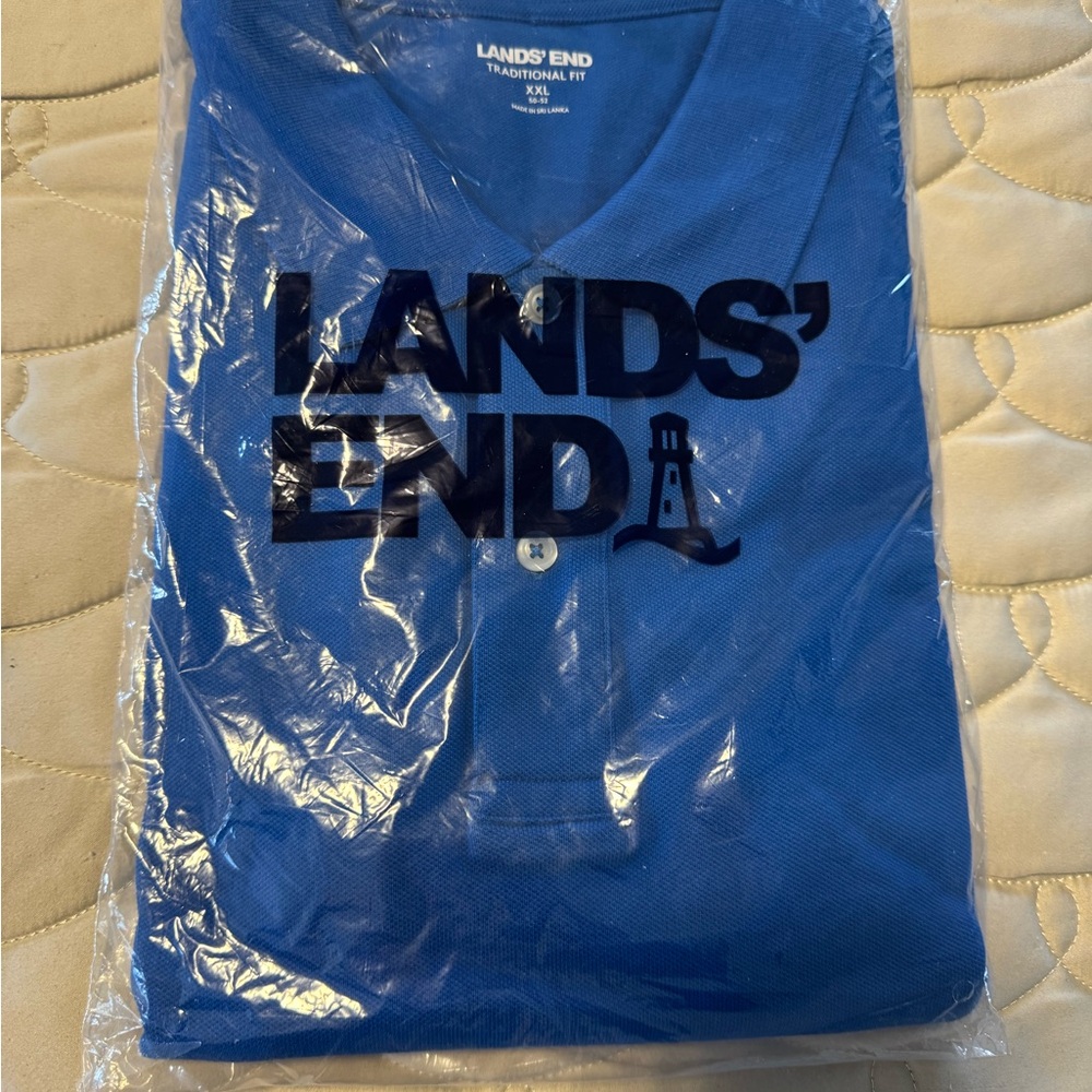 Brand new Lands' End Blue Polo Shirt